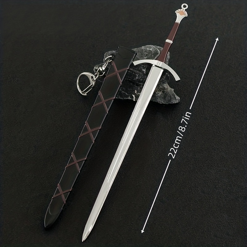 Medieval Sword Model for Game and Film, Handicraft Decoration Pendant