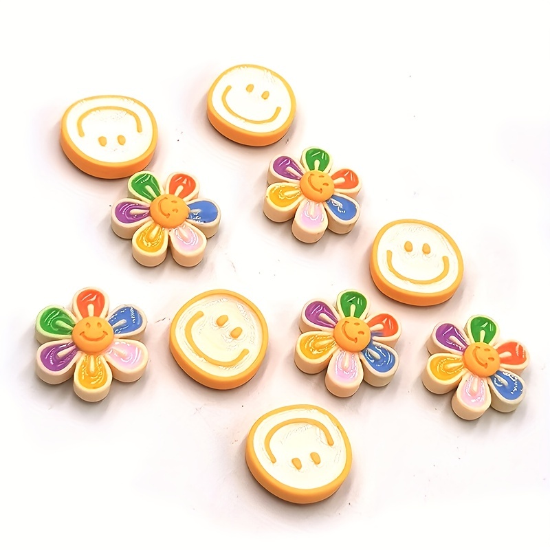Button Magnet - Smiley Flower