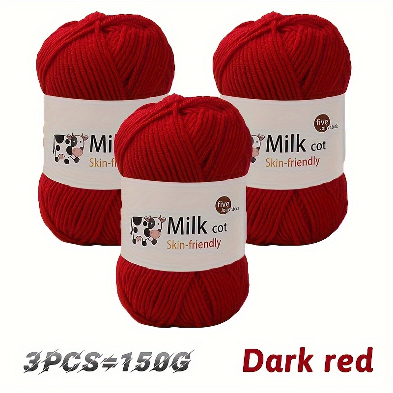 New products﹊﹍﹊Milk cotton crochet knitting yarn 5 ply 50g green color