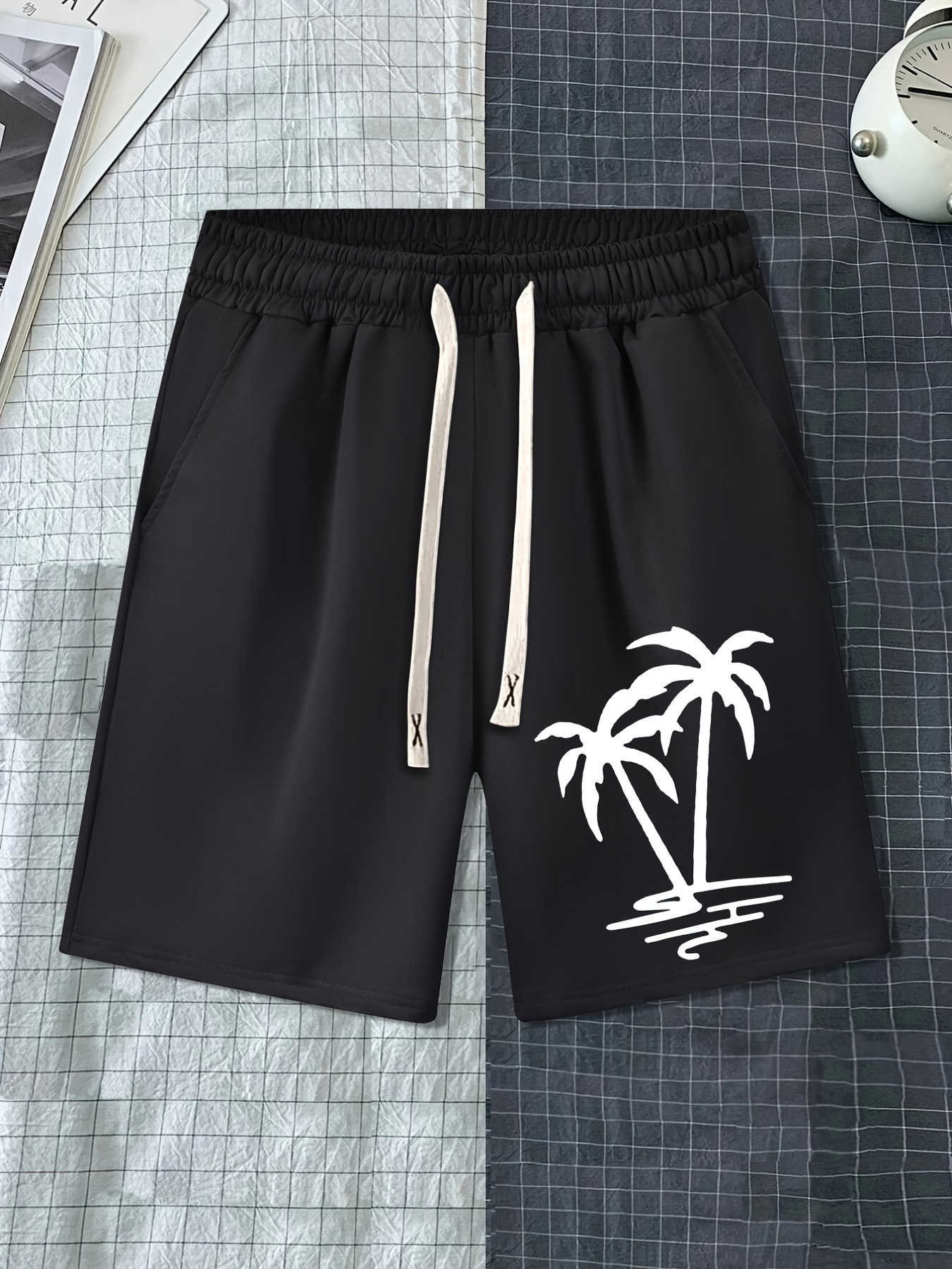 Pantalones Cortos Deportivos Informales Cordón Estampado - Temu Spain