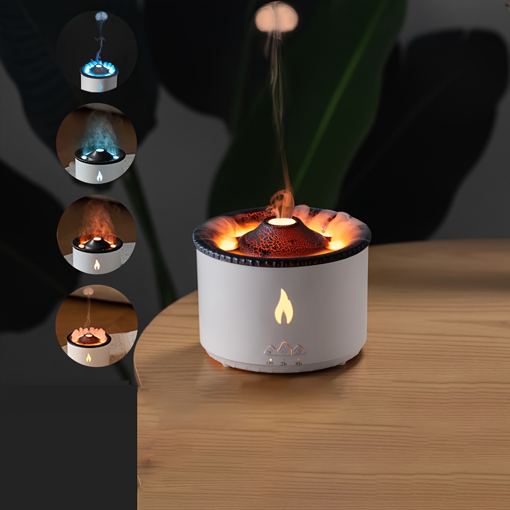 Flame Volcano Air Humidifier Fire Aroma Diffuser Ultrasonic Mist Maker Essential  Oil Jellyfish Diffuser Fragrance for Home Room - AliExpress