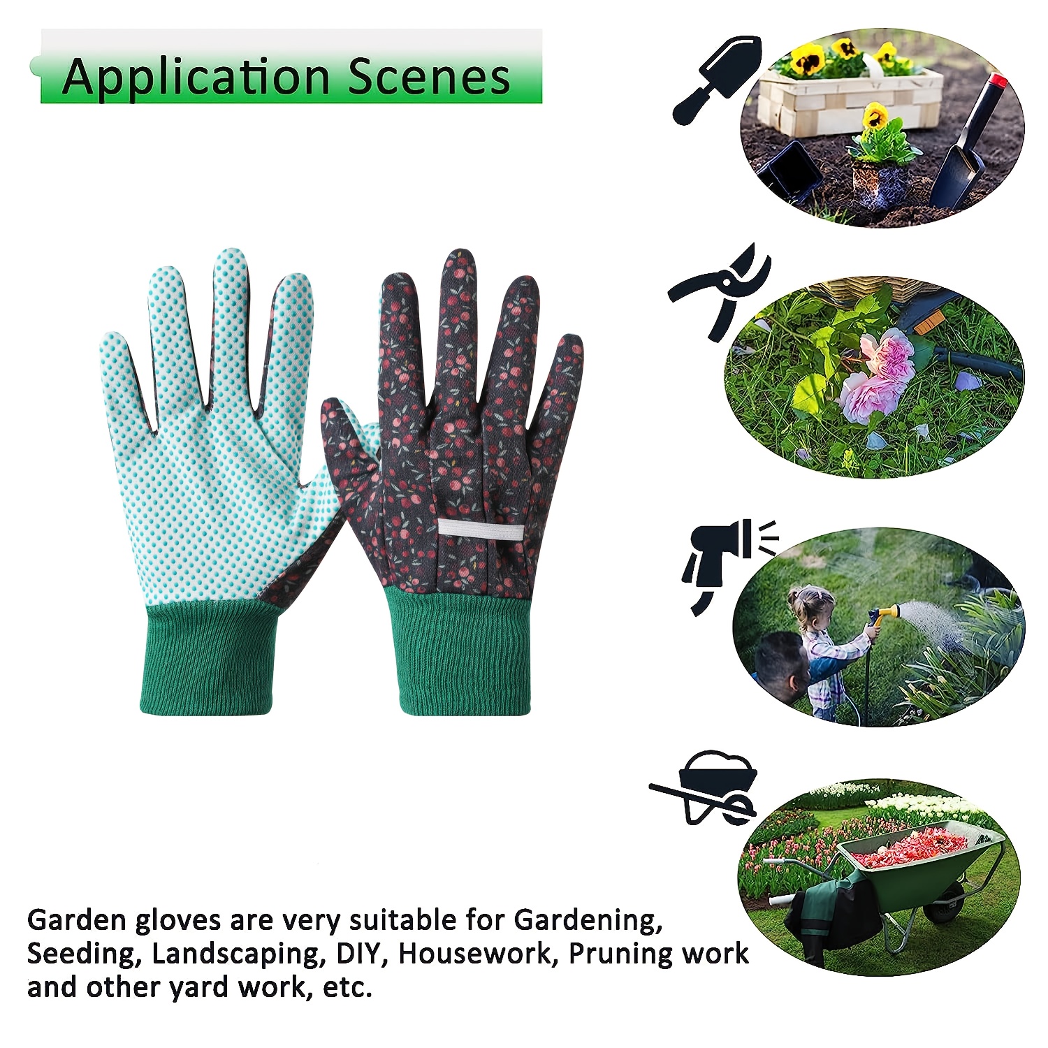 1/2/4 Pares Guantes Jardinería Hombres Mujeres Guantes - Temu