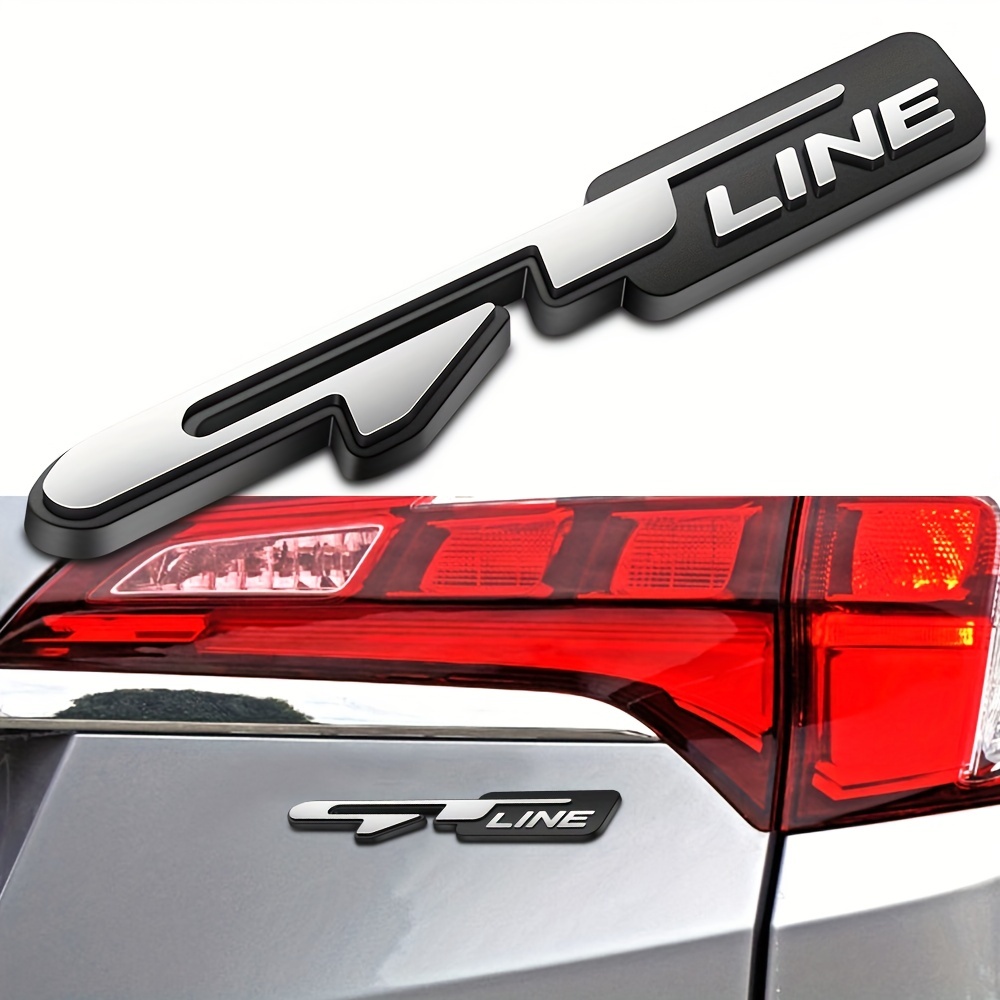 

Upgrade Your Car's Look With This Stylish 3d Gt Line Fender Emblem Sticker For Peugeot & Kia Models