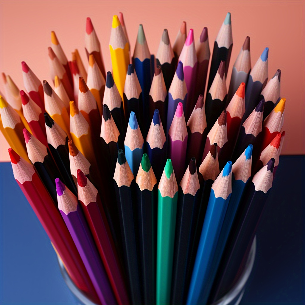 Les Crayons De Couleur Huileux À Tige Hexagonale De 24 Pièces Sont