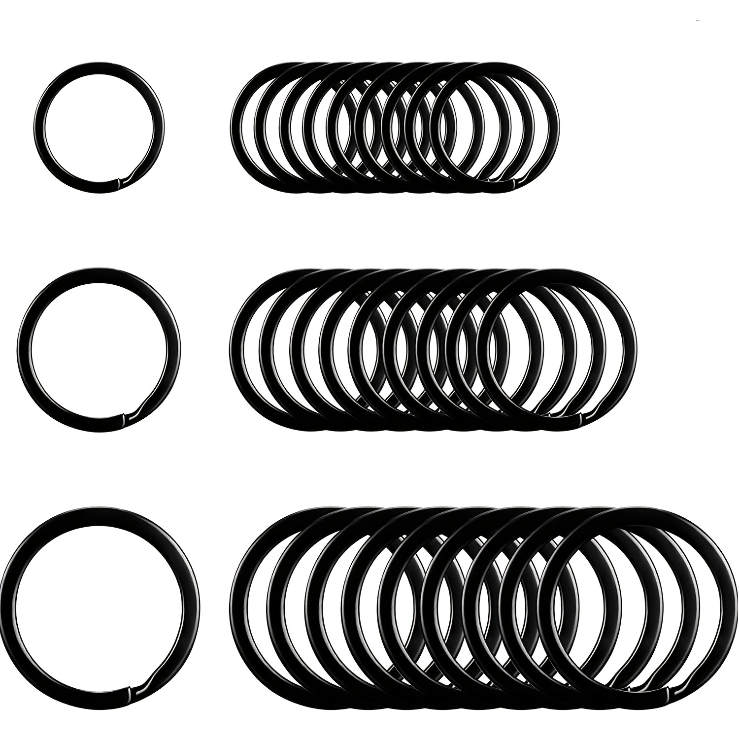 Flat Key Chain Rings Metal Split Ring For Home Car Keys - Temu