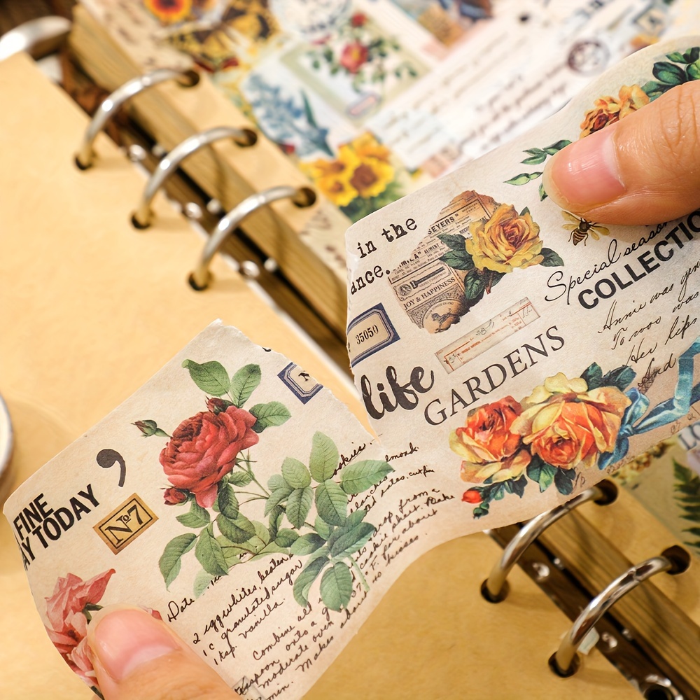 Washi Tape Set,20 Rolls Flowers Decorative Masking Washi Tapes, for Bullet  Journ