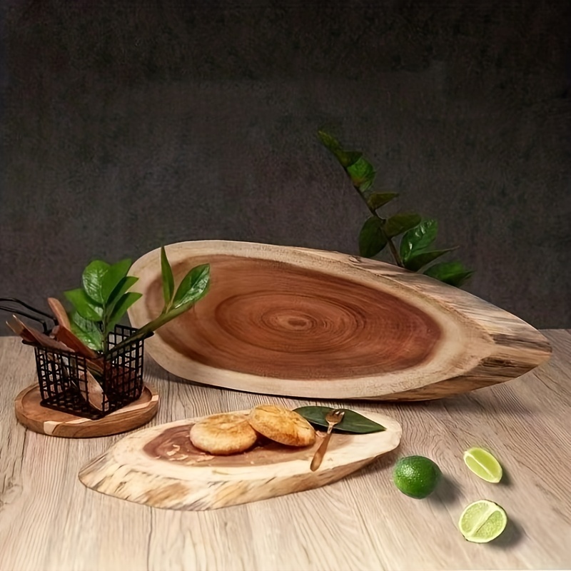 Acacia Wood Cutting Board - Irregular Tree Stump Chopping Board