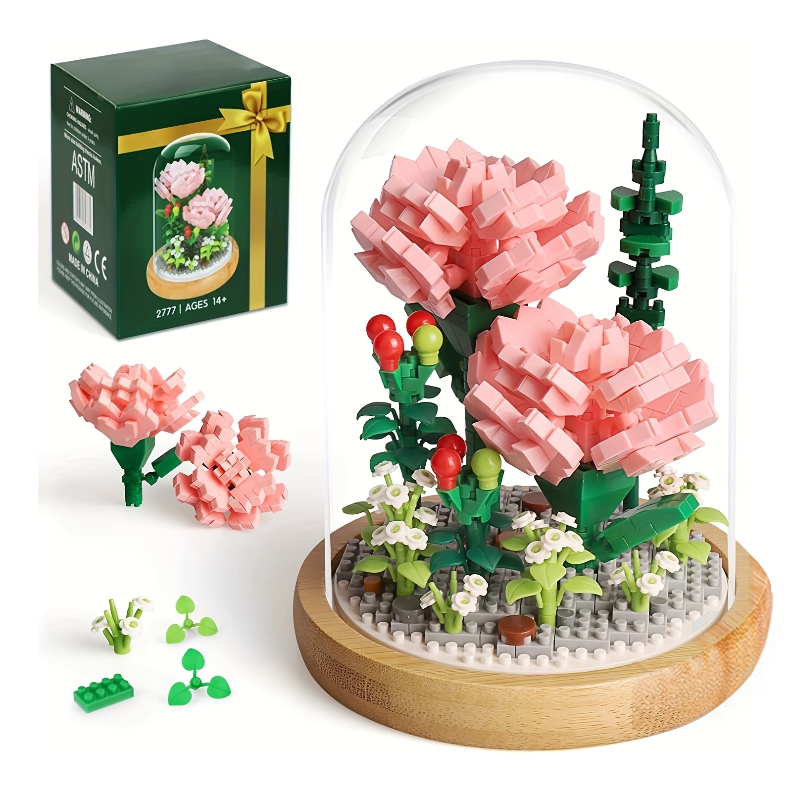 Rose Bonsai Tree Building Set A Botanical Collection For - Temu