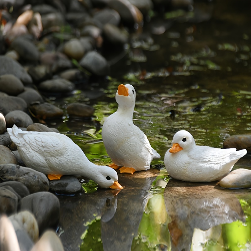 Entenpaar, Kunststoffenten, Deko-Enten für Teich