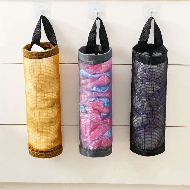 Plastic Bag Holder Dispensers, Polyester Folding Garbage Bags Hanging  Storage Bag Trash Bags Holder Organizer Recycling Grocery Pocket Containers  For Home - Temu