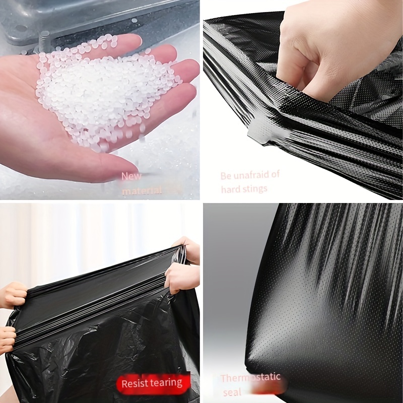 2 Rolls Of 20pcs Extra Large Trash Bags, Black Heavy Duty Garbage Bags,  0.07mm Thick Garbage Bags Lawn Leaf Plastic Bags Thick Heavy Garbage Bag