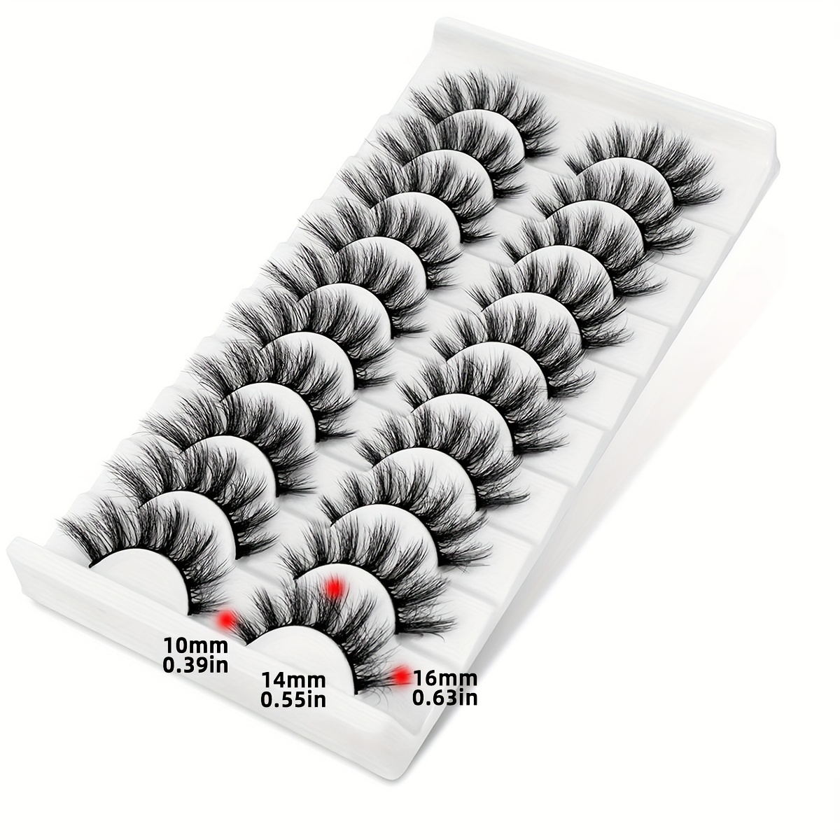 10 Pairs 6D Faux Mink Natural False Eyelashes Fluffy Dramatic Lashes