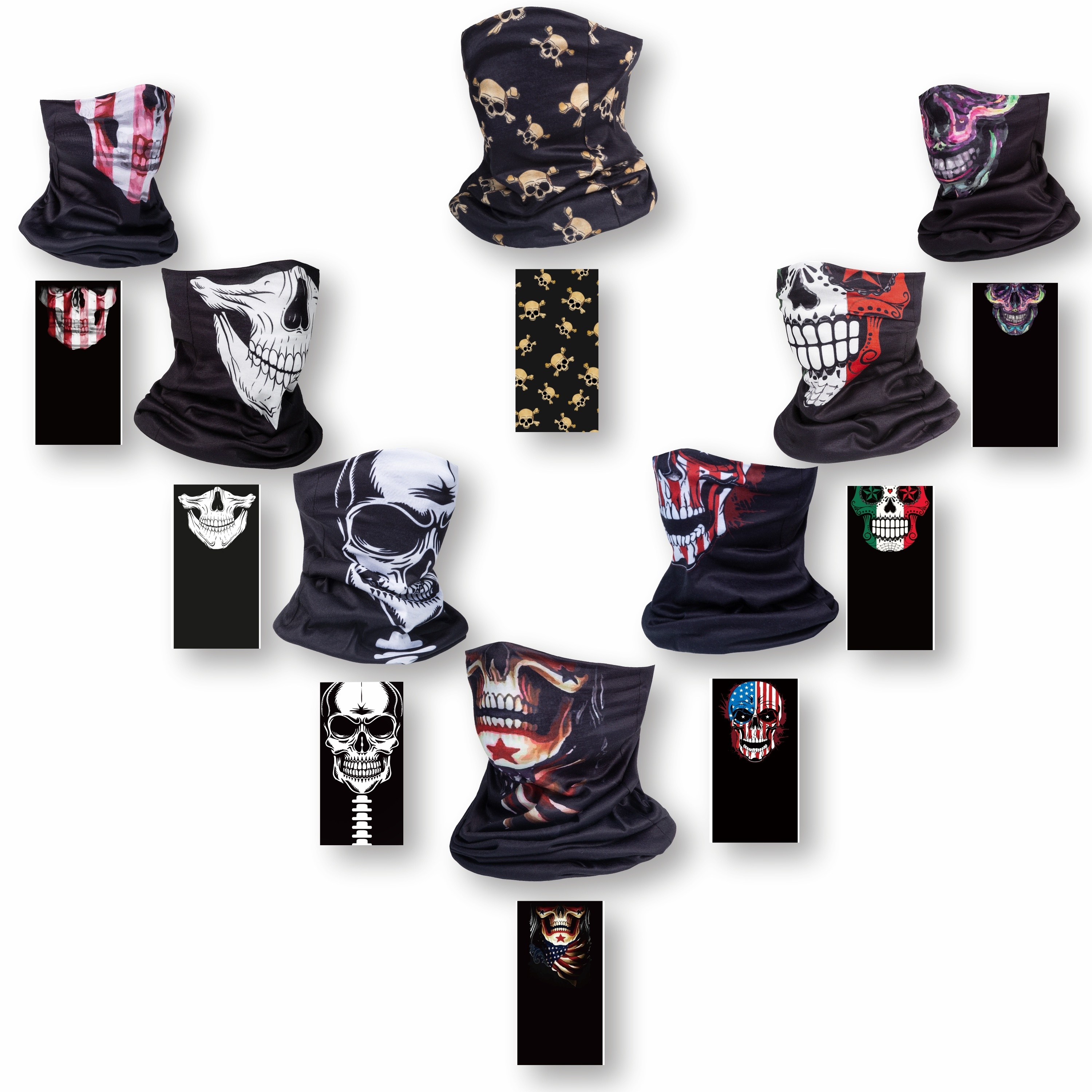 Skull Printed Bandana Scarf Stylist Protected: Windproof - Temu