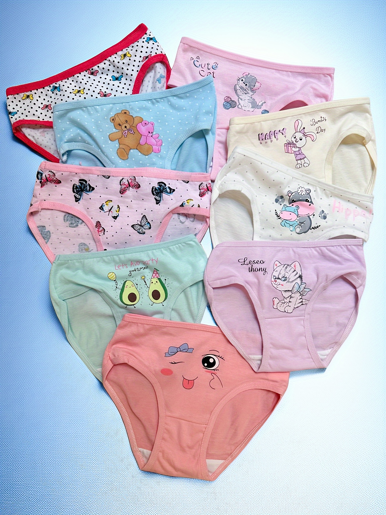 3PCS Kids Panties Dream Princess Briefs Girls Short Pants Children Underwear