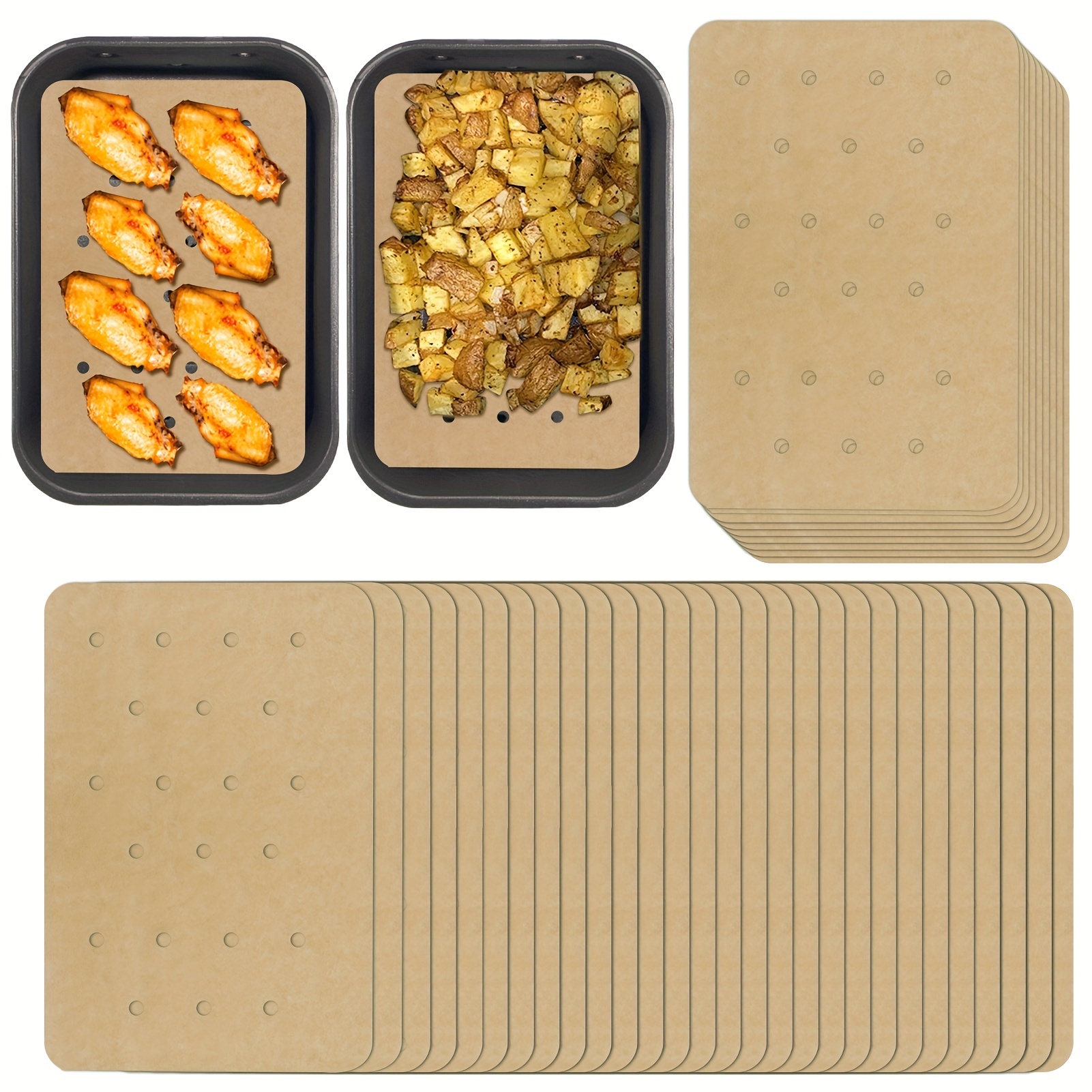 Air Fryer Parchment Paper Liners Teflon Grill Mat For Ninja Foodi