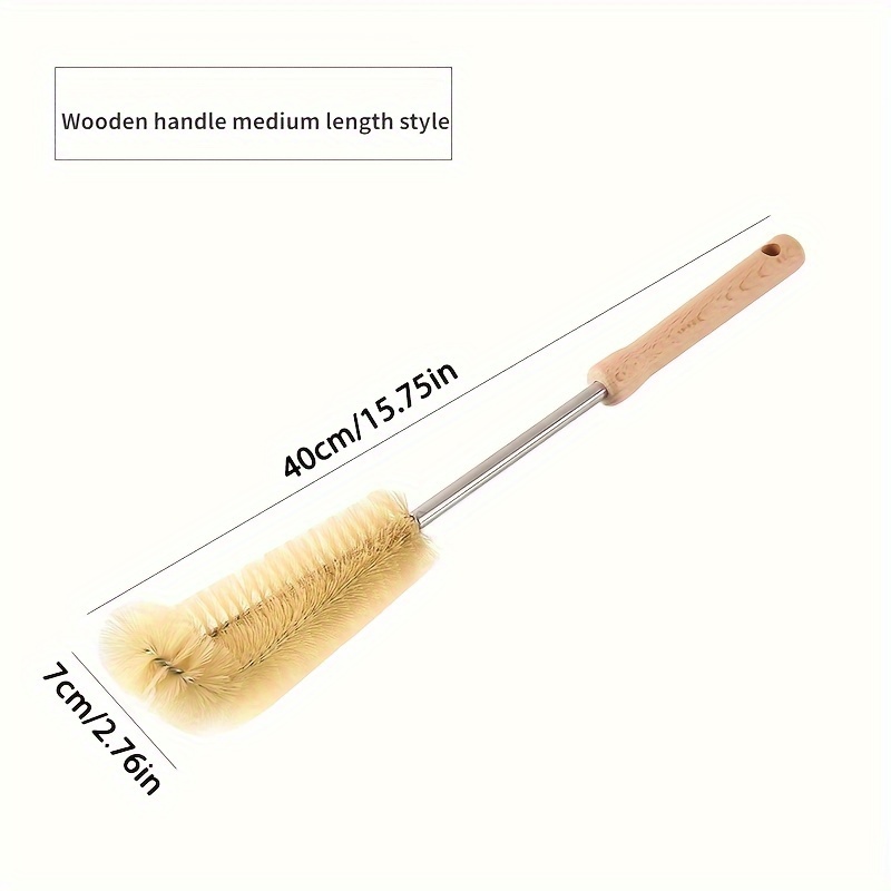 Household Wooden Bottle Cleaning Brush Extended Handle Cup Brush