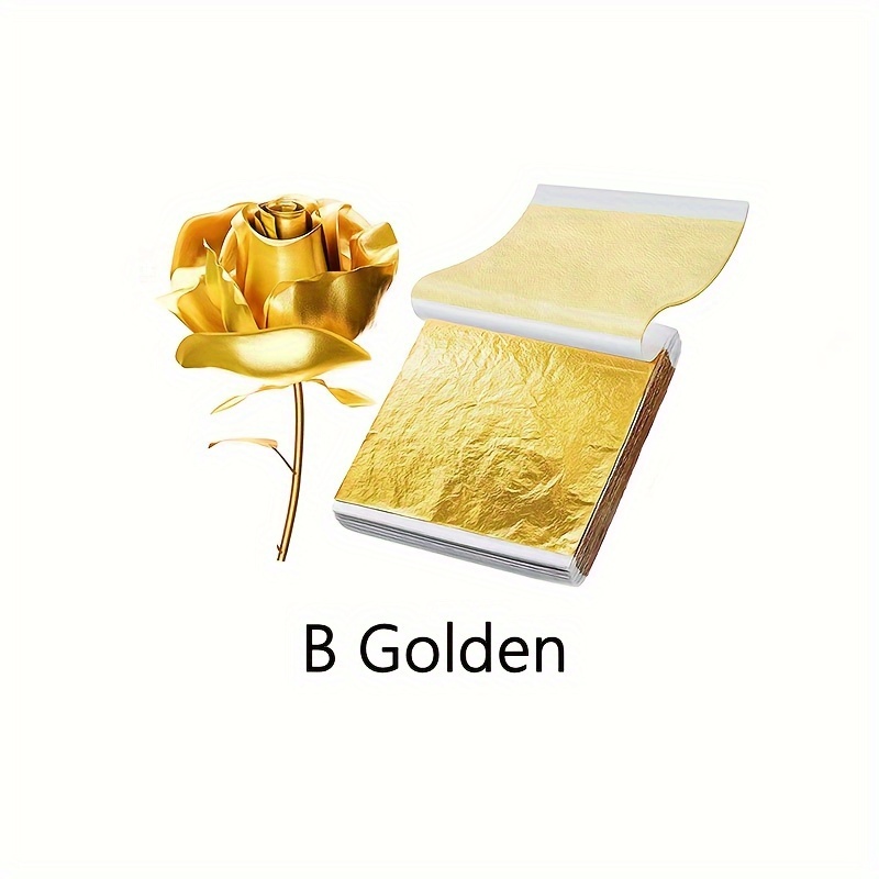 1200 hojas de papel de aluminio dorado para decoración de tartas, adornos  de uñas, decoración de mano, papel de aluminio de oro comestible, hojas de