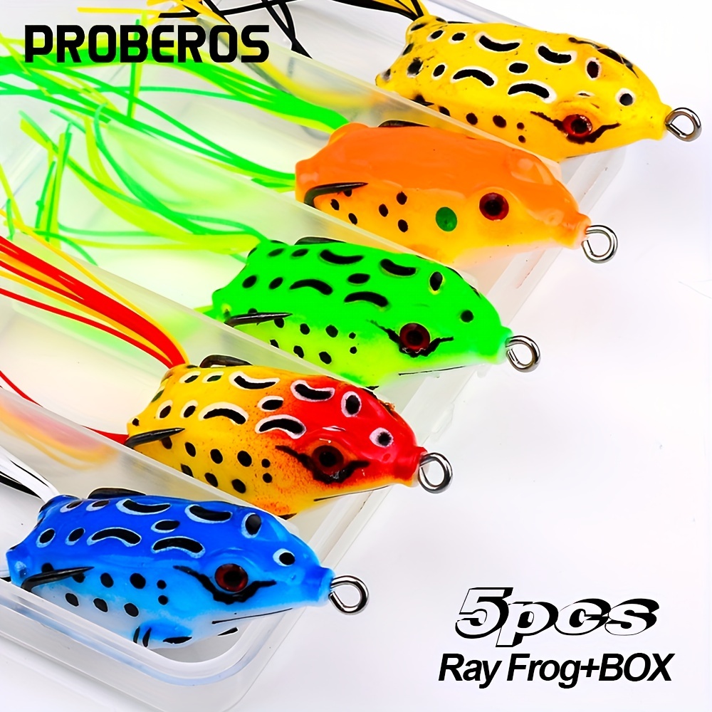 5pcs Realistic Soft Plastic Frog Lure With 3D Eyes And Fishing Hooks -  Perfect For Bass Fishing And Topwater Action