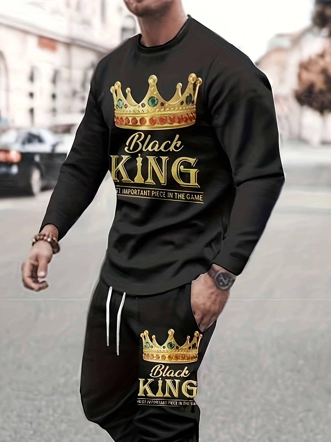 Mens black best sale and gold sweatshirt