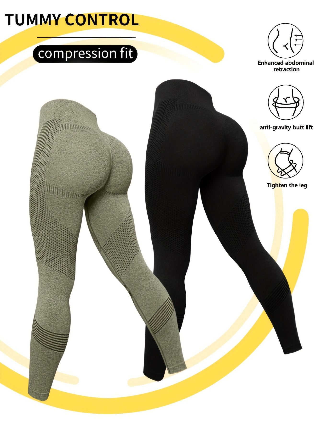 SHUJIN Women Sports Leggings Crossover Yoga Pants Gym Fitness