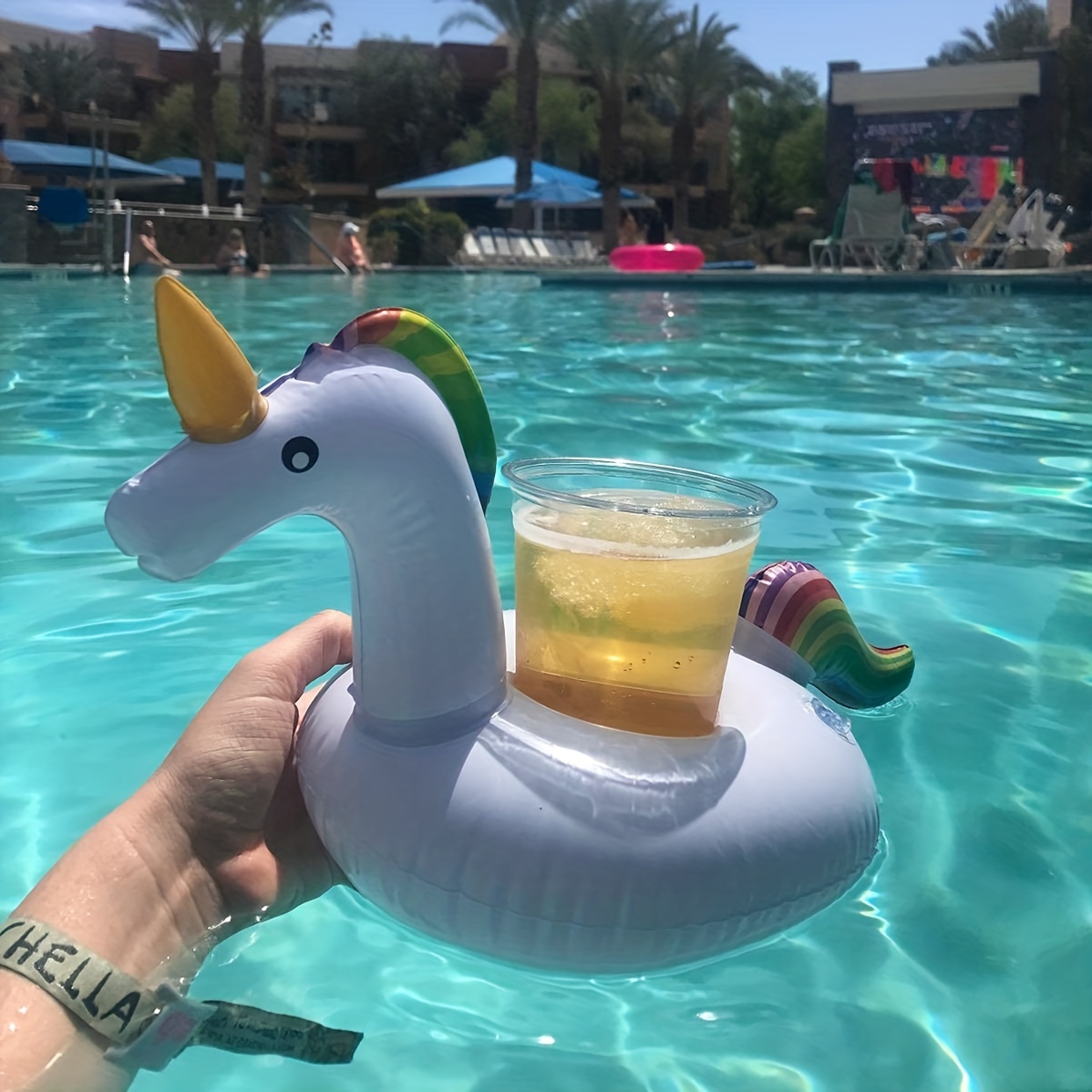 Inflatable Drink Holder, Drink Floating Inflatable Cup Holder Flamingo  Coasters For Swimming Pool Party - Temu