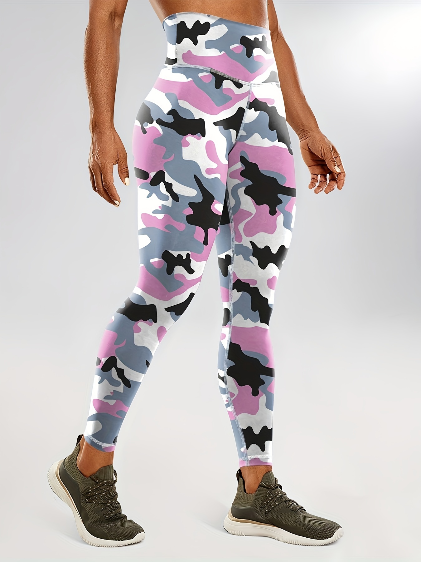 Camouflage Print Tummy Control Yoga Leggings