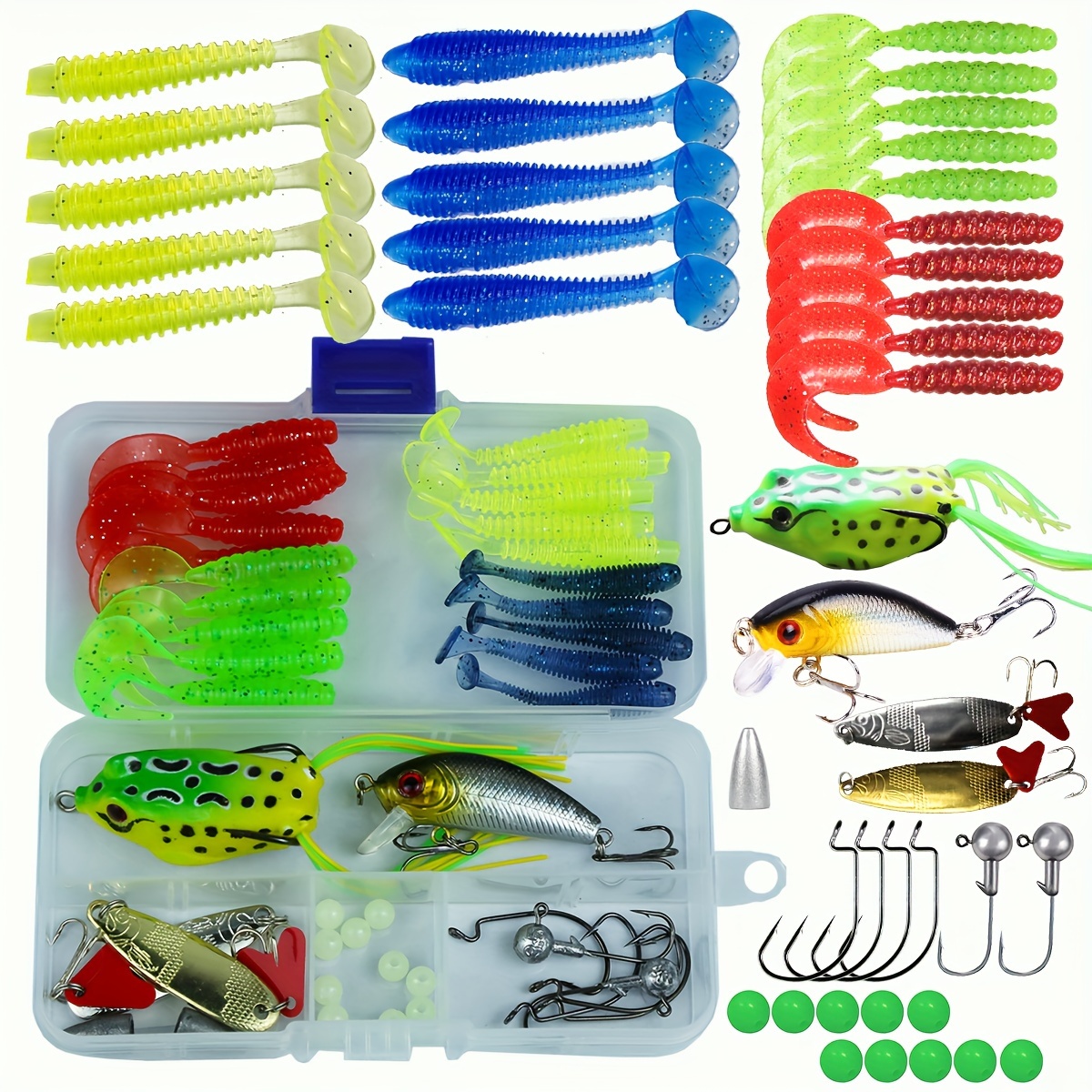 44pcs Fishing Lures Set With Tackle Box Including - Temu New Zealand