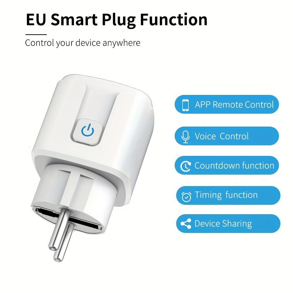 Meross Enchufe inteligente italiano, enchufe WiFi con control de consumo, enchufe  inteligente de 16 A, función temporizador, compatible con Alexa, Google  Home y SmartThings, control de voz y remoto, : : Bricolaje