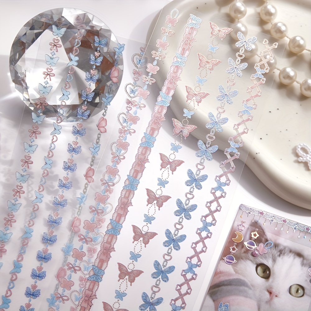  Korean Deco Stickers Set, DIY Colorful Glitter Self Adhesive  Stickers with Cute Animal Pattern, Kpop Potocard Korean Stickers, Cute Deco  Stickers for Scrapbook Card DIY Decor Craft Kids (Rabbit-16P)