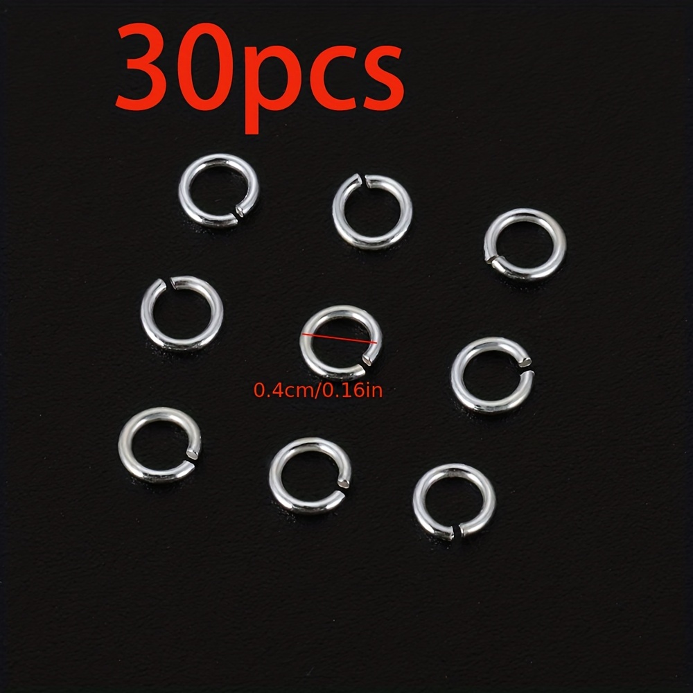 30pcs Stainless Steel Ear Hooks + 30pcs Stainless Steel Open Jump