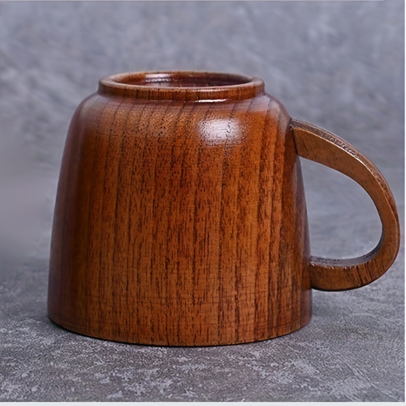 Handmade Wooden Coffee Cups, Natural Wood Milk Cups With Handle, Perfect  For Coffee Or Tea, Ideal For A Cozy And Rustic Drinking Experience - Temu