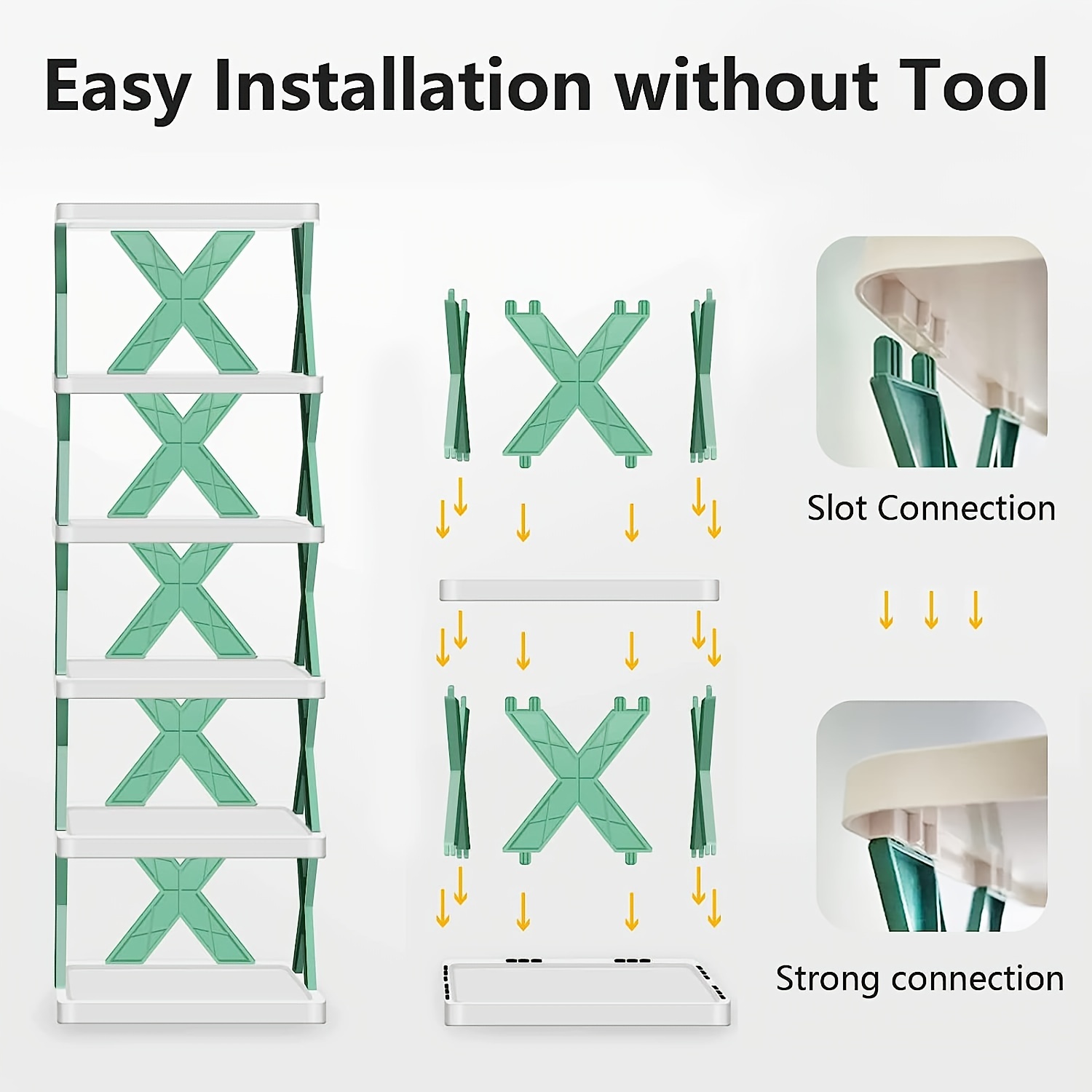 1pc stackable shoe shelf for small spaces easy to assemble and organize your footwear details 2