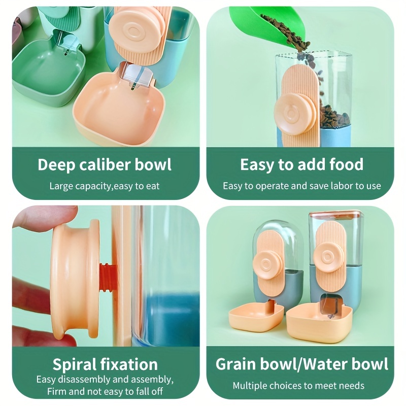 Hanging Automatic Cat Food Feeder Water Dispenser Gravity Temu