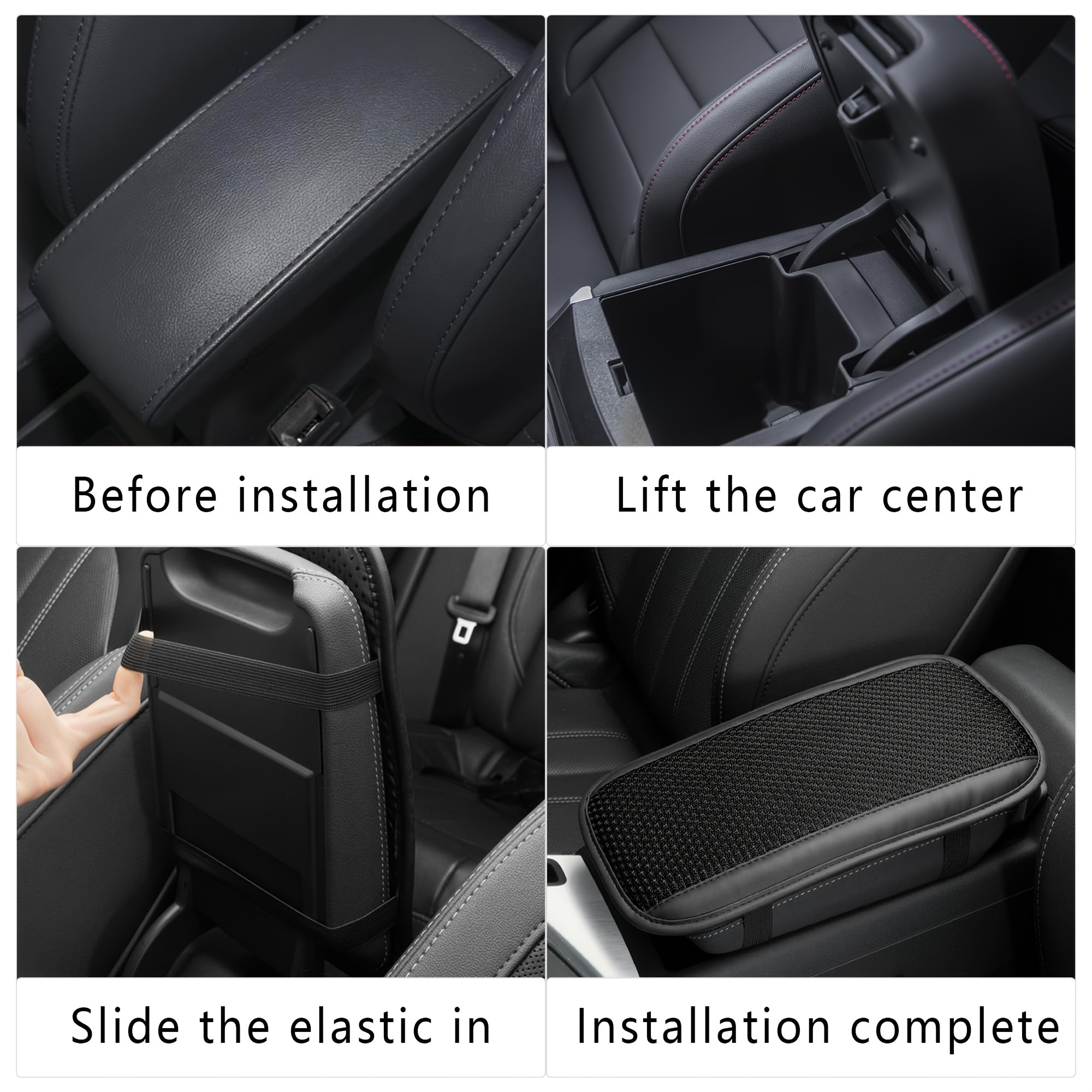 Auto Center Console Pad Car Armrest Seat Box Cover Protector PU
