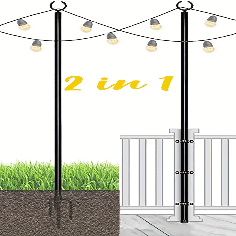 

Light Up Your Outdoor Space With These 2-in-1 Metal Lighting Posts - Perfect For Parties, Weddings, Patios, And More!