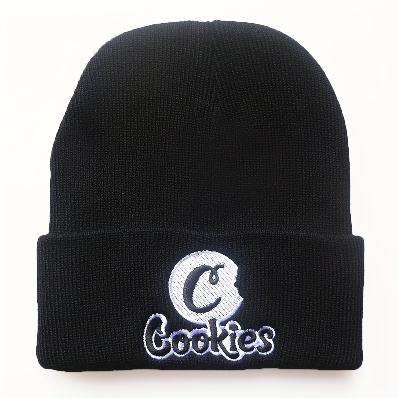 Letter Embroidery Knitted Hat Pullover Warm Coldproof Hat