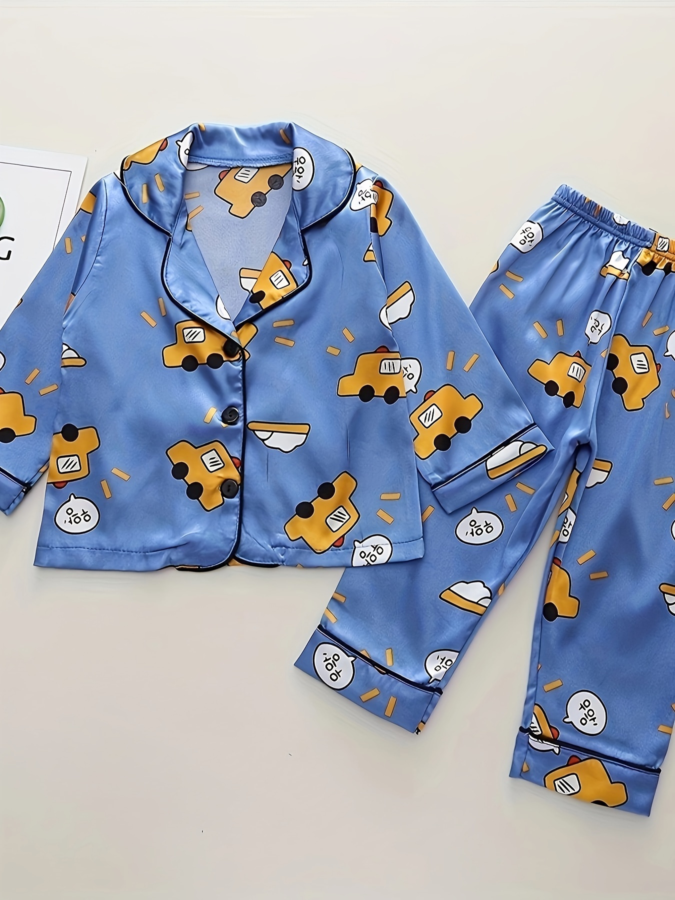 Teen Boys Pajama Sets Allover Cute Cow Pattern Lapel Front - Temu