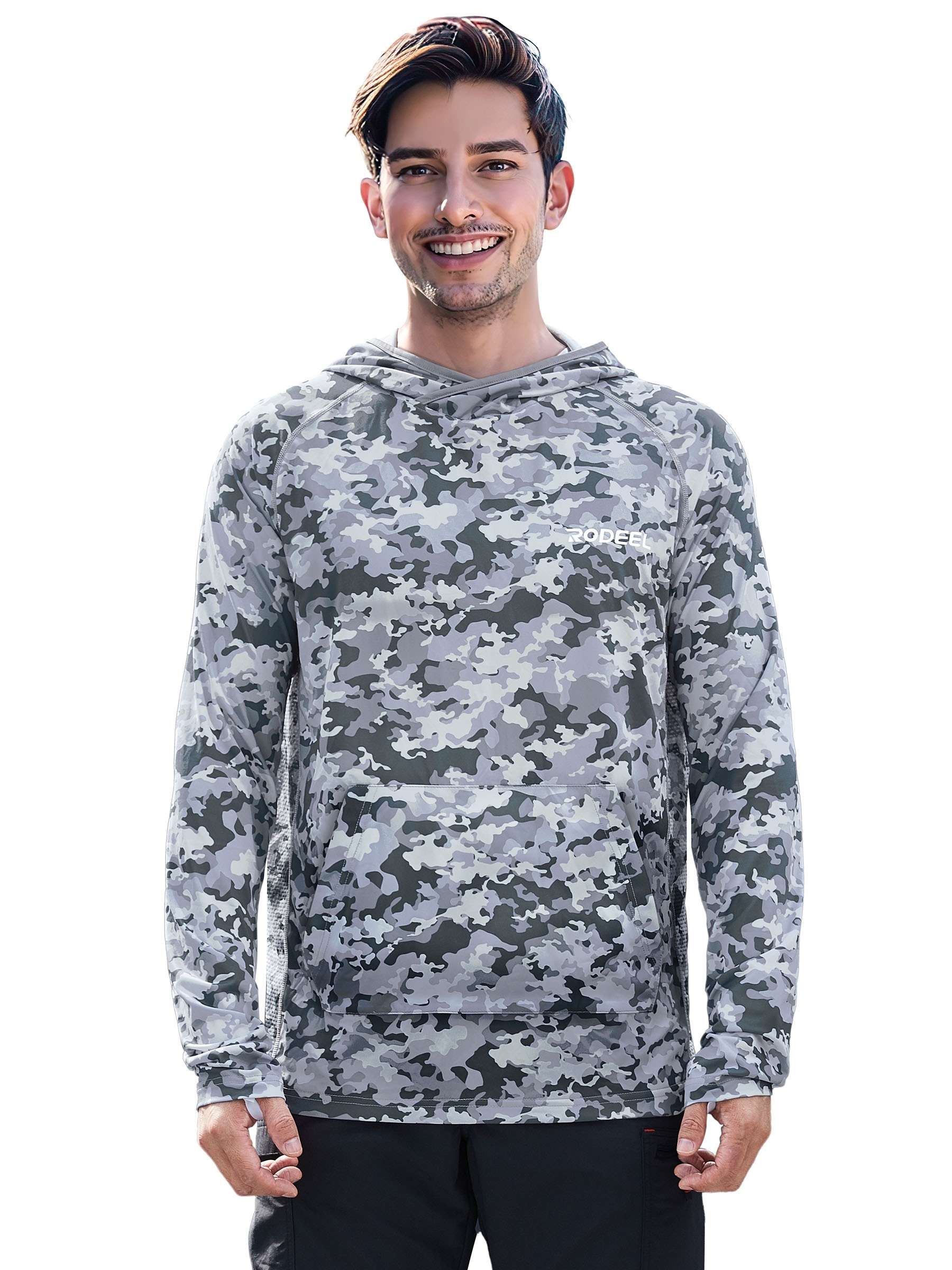Men's Upf 50+ Sun Protection Hoodie Long Sleeve Camouflage - Temu