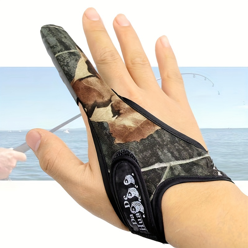 Camouflage Fishing Gloves Single Finger Design Left Right - Temu