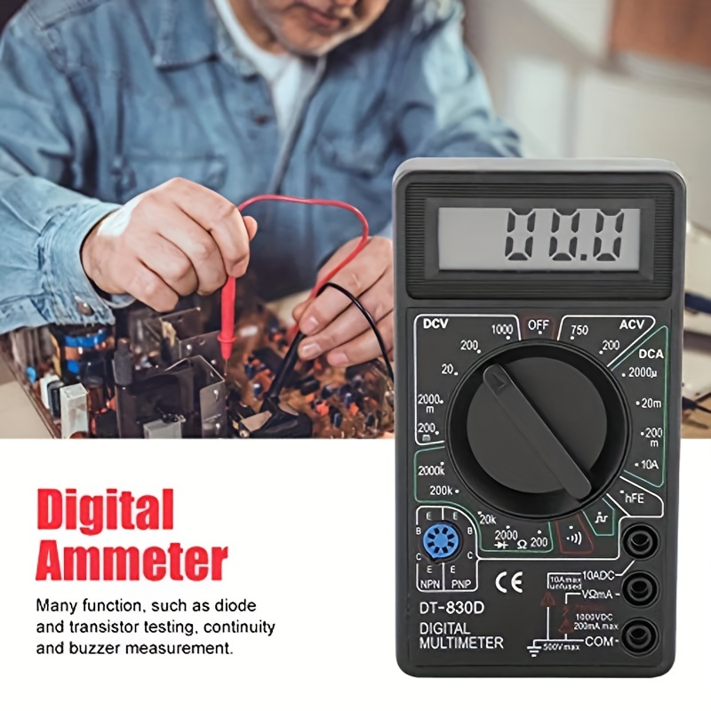 Portable Digital Multimeter With Backlight Ac/ Ammeter - Temu
