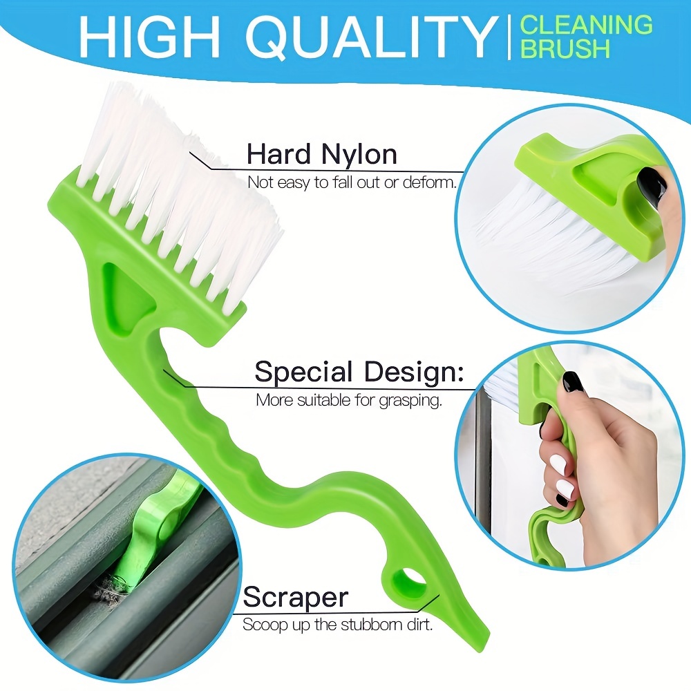 4Pcs Gap Cleaning Brush, Multifunctional Gap Brush Crevice Gap Cleaning  Brush,Hand-Held Groove Gap Cleaning Tools,Window Track Cleaning Brushes for