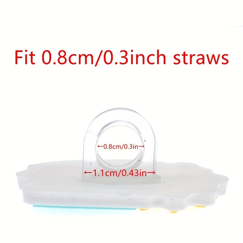 20PCS PVC Straw Topper Christmas Series Reusable Straw Charms