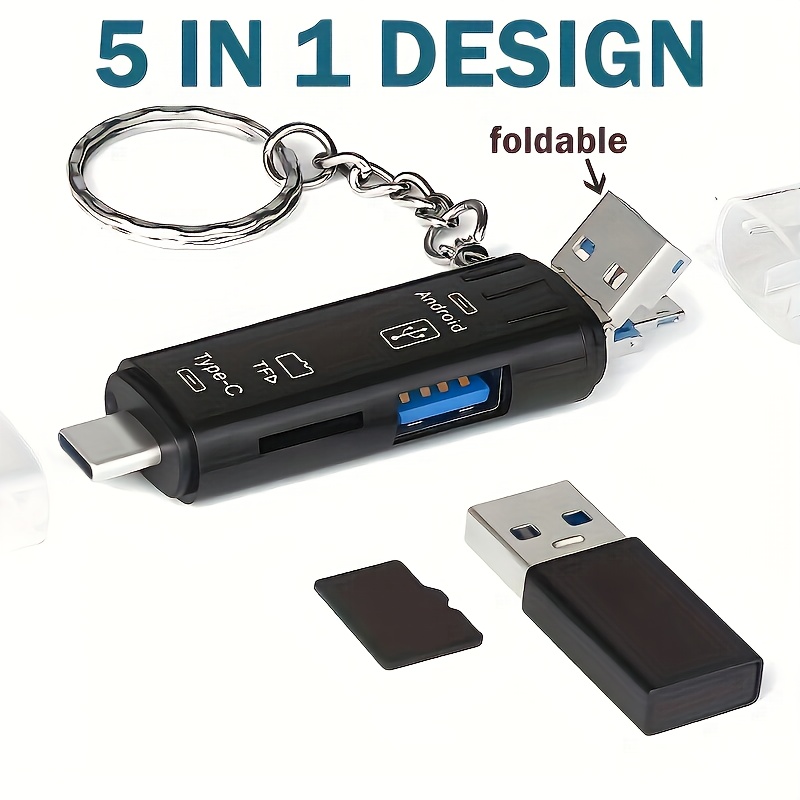 Micro Sd Card Reader With Tf Card Slot Usb Flash Drive For - Temu
