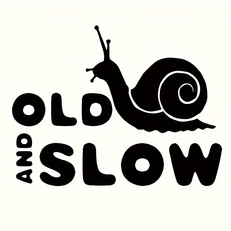 Humorous , Aged And , Vinyl Car Decals Featuring Cartoonish Irregular Self-adhesive Stickers.