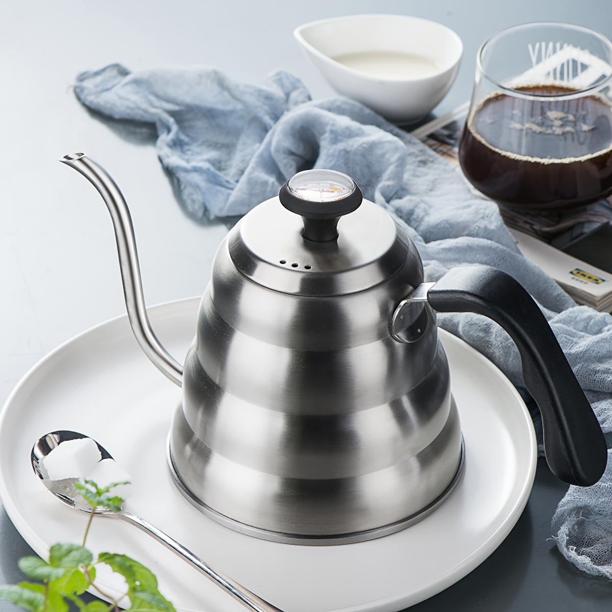 Pour Over Coffee Kettle With Thermometer, Stainless Steel Coffee