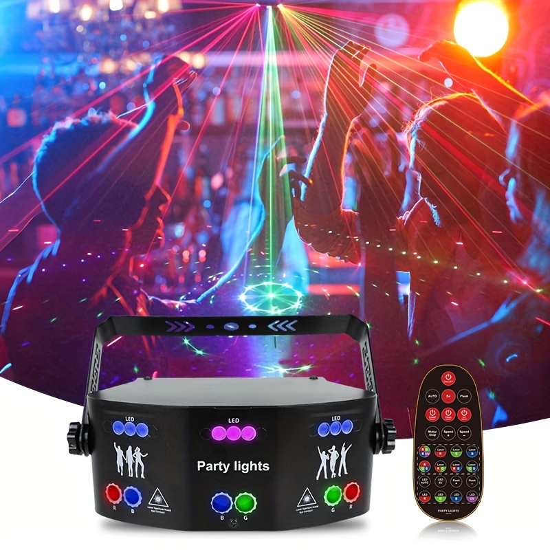 15 Lens Disco Party Lights Sound Activated Projector Xmas - Temu Philippines