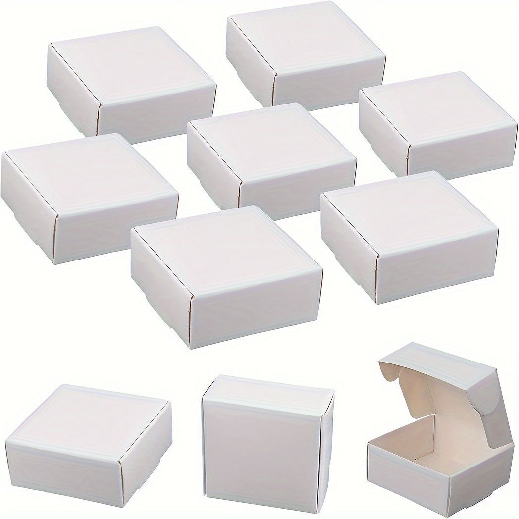 30 Mini Paper Boxes, Cardboard Boxes, 2.16x 2.16x0.98 Mini Boxes, Black  Cardboard Boxes, Suitable For Rings, Earrings And Other Items, Christmas