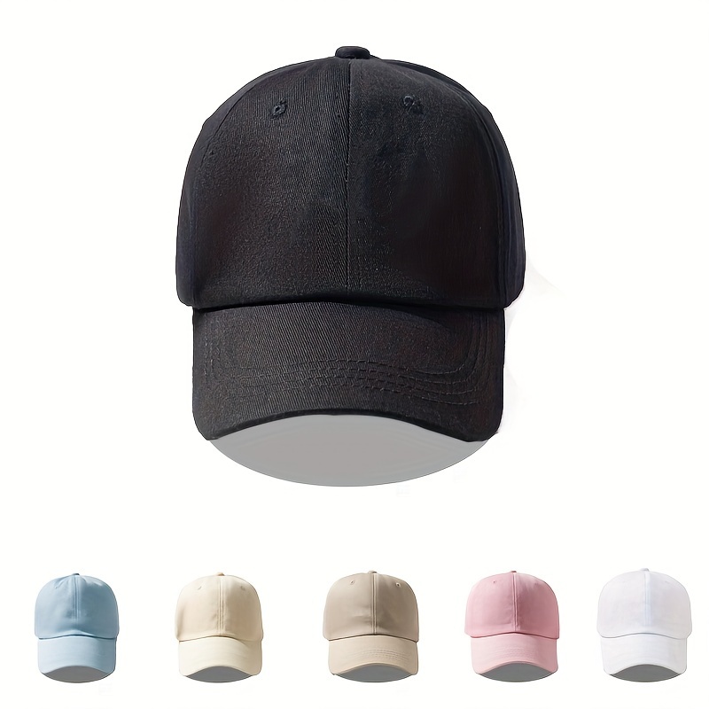 Candy Color Cotton Baseball Baseball Hat, Dad Hats unisex Simple Casual Dad Hat Lightweight Sun Hats for Women & Men,Mens Baseball Temu