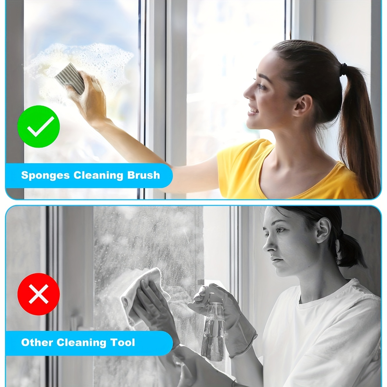 Damp Clean Duster Sponge Sponge Cleaning Brush Dust Removal - Temu