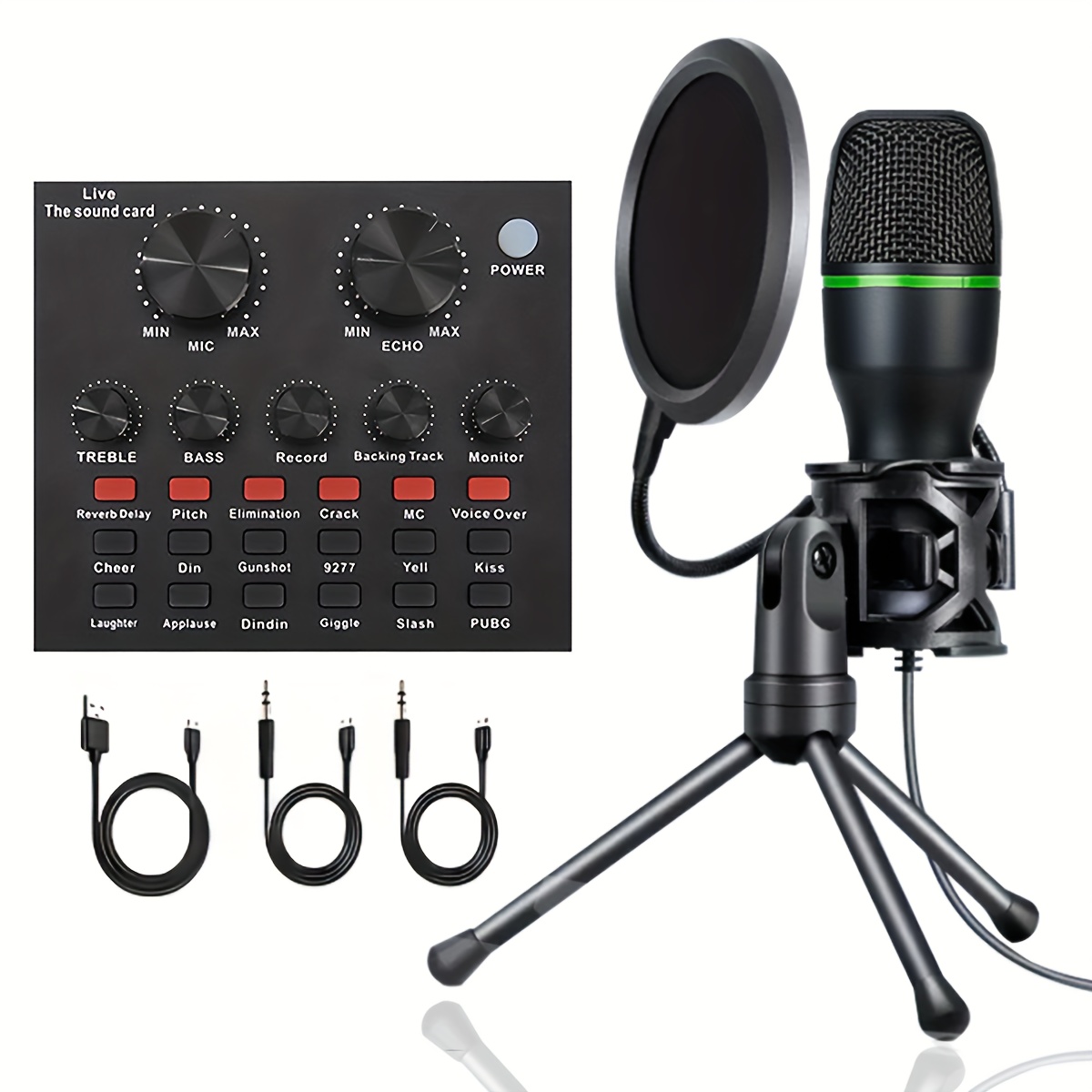 Hot Condenser Microphone BM 800 Wireless DJ18 Sound Card for